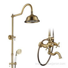 Shower Set Vintage Classic Gold Bathroom Shower Faucet